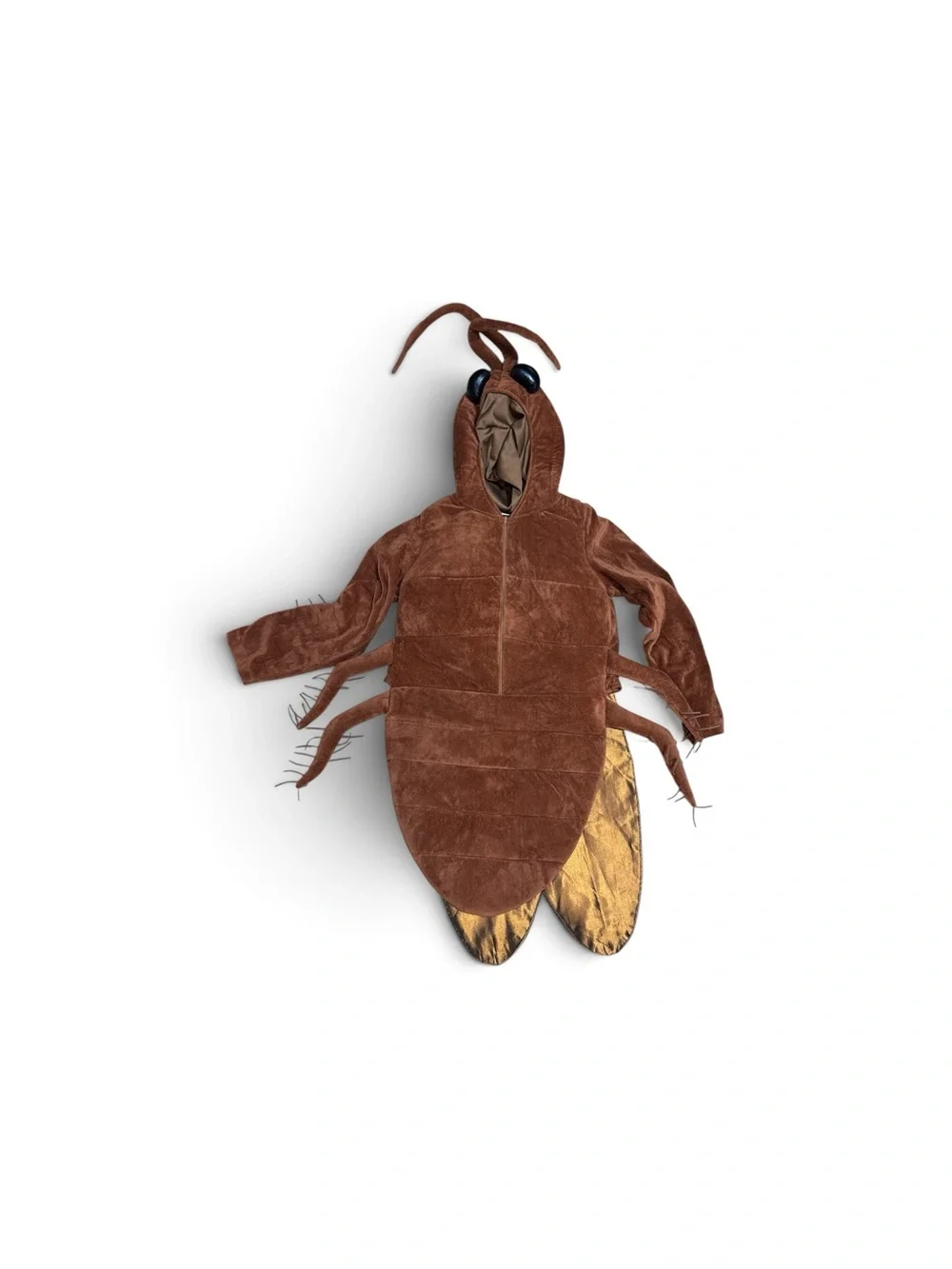 Kids Brown Cockroach Costume with Antennae size Large